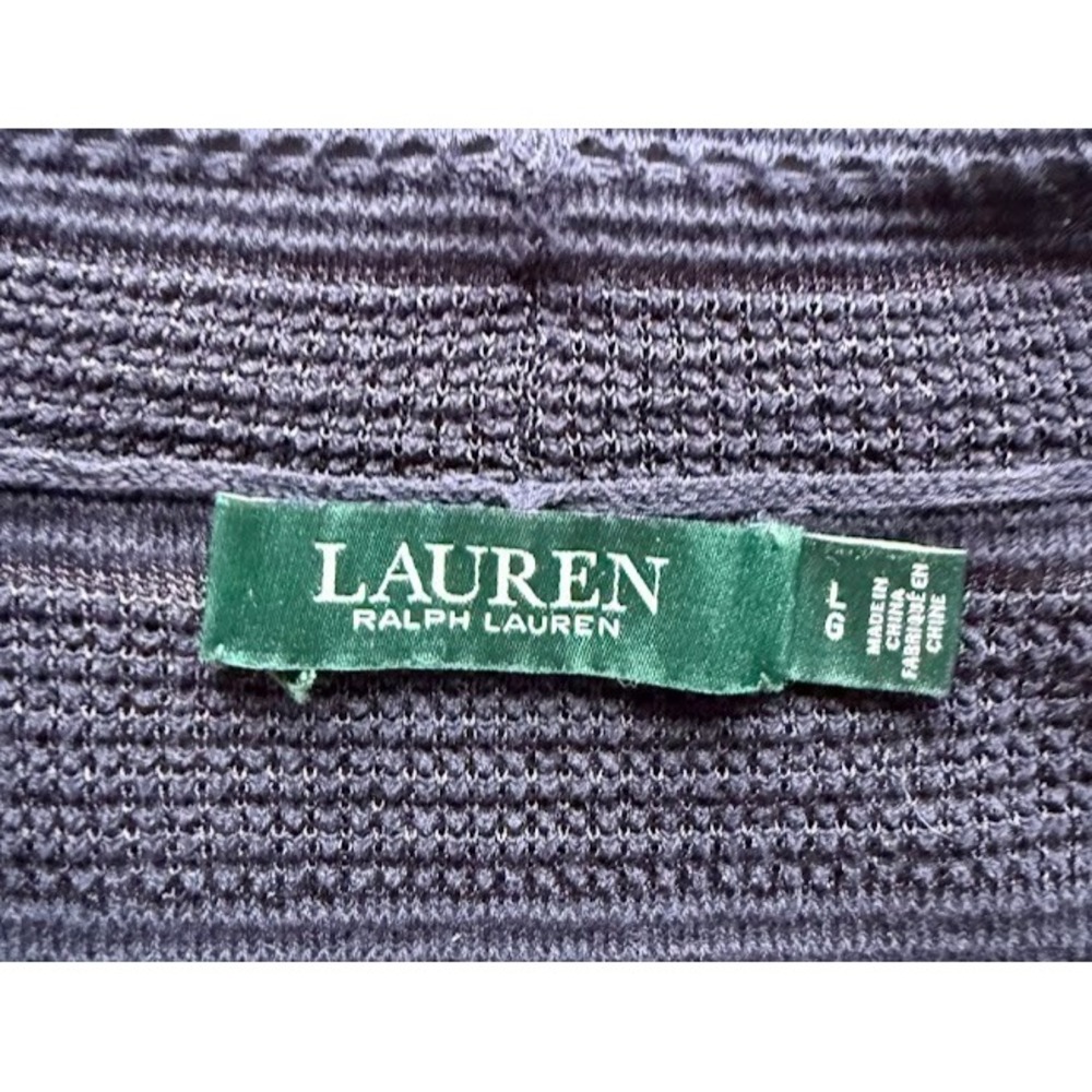 Lauren Ralph Lauren Cardigan Women L Blue Open Front Knit Lightweight‎ Sweater - Picture 11 of 16